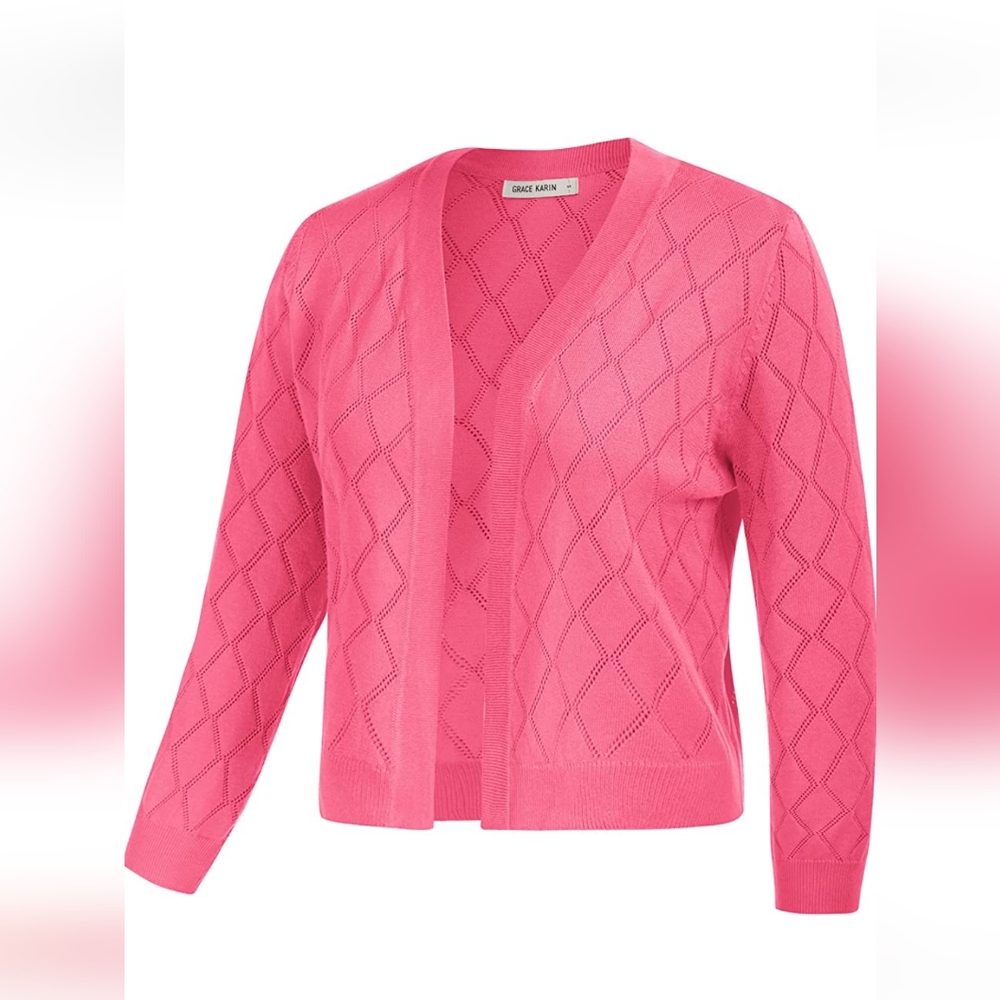 Grace Karin pink Cardigan size L